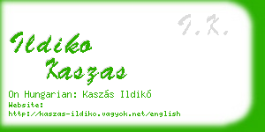 ildiko kaszas business card