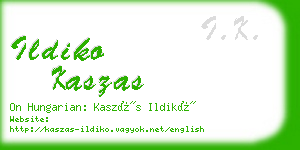 ildiko kaszas business card